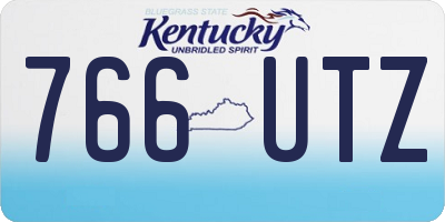 KY license plate 766UTZ