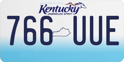 KY license plate 766UUE