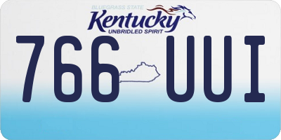 KY license plate 766UUI