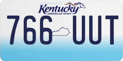 KY license plate 766UUT