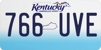 KY license plate 766UVE
