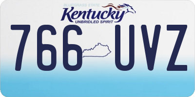 KY license plate 766UVZ