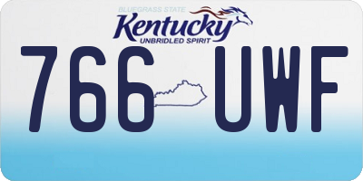 KY license plate 766UWF