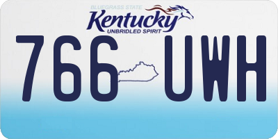 KY license plate 766UWH