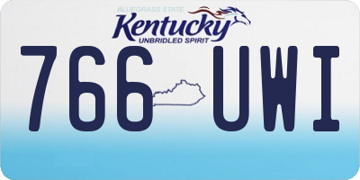 KY license plate 766UWI