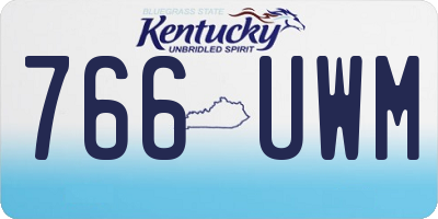 KY license plate 766UWM