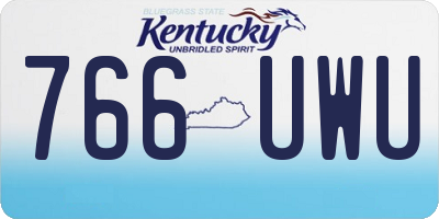 KY license plate 766UWU