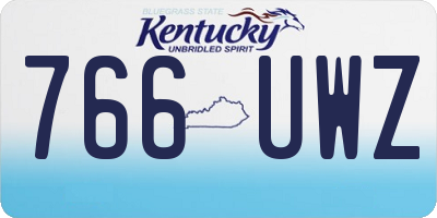 KY license plate 766UWZ