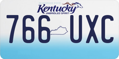 KY license plate 766UXC