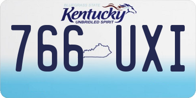 KY license plate 766UXI