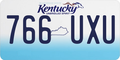 KY license plate 766UXU