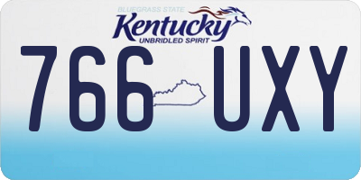 KY license plate 766UXY