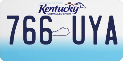 KY license plate 766UYA