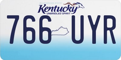 KY license plate 766UYR