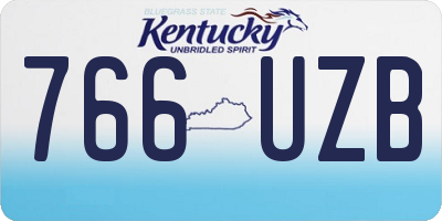 KY license plate 766UZB