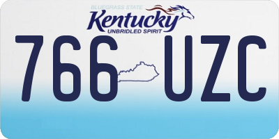 KY license plate 766UZC