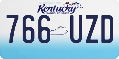 KY license plate 766UZD
