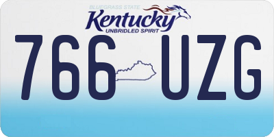 KY license plate 766UZG