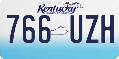 KY license plate 766UZH