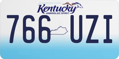 KY license plate 766UZI