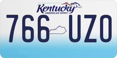 KY license plate 766UZO