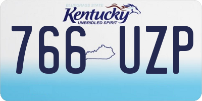 KY license plate 766UZP