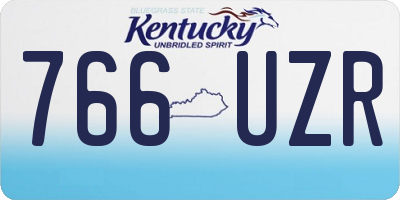 KY license plate 766UZR