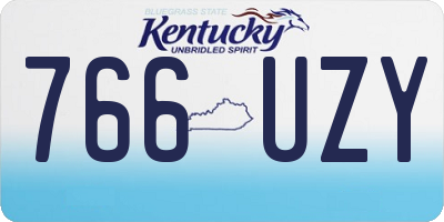 KY license plate 766UZY