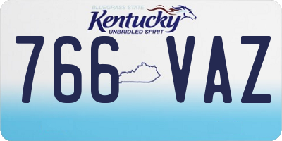 KY license plate 766VAZ