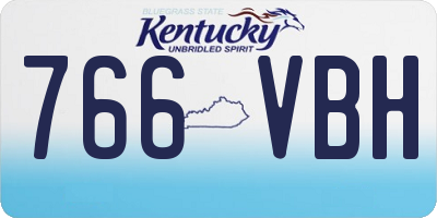 KY license plate 766VBH