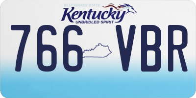 KY license plate 766VBR