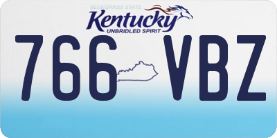 KY license plate 766VBZ