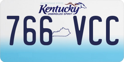 KY license plate 766VCC