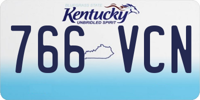 KY license plate 766VCN