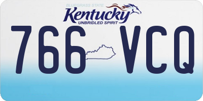 KY license plate 766VCQ