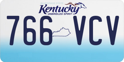 KY license plate 766VCV