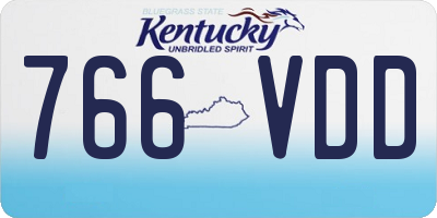 KY license plate 766VDD