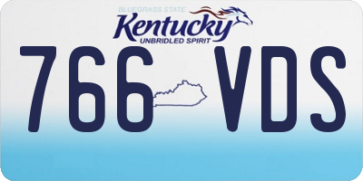 KY license plate 766VDS