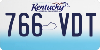 KY license plate 766VDT