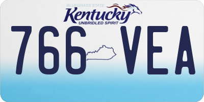 KY license plate 766VEA