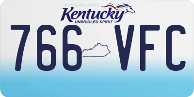 KY license plate 766VFC