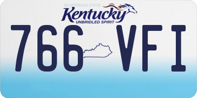 KY license plate 766VFI