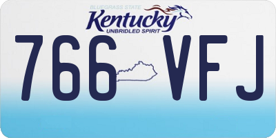 KY license plate 766VFJ