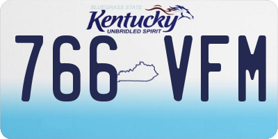 KY license plate 766VFM