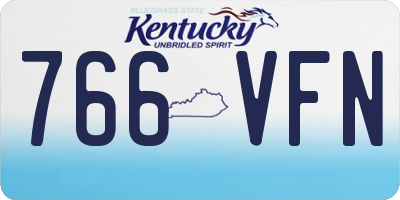KY license plate 766VFN
