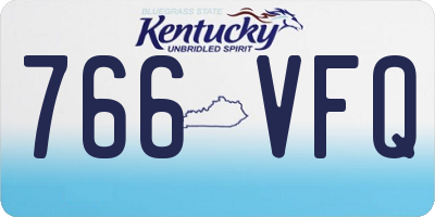 KY license plate 766VFQ