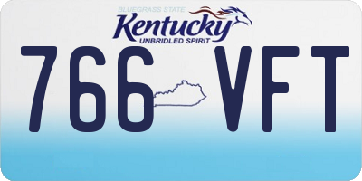 KY license plate 766VFT