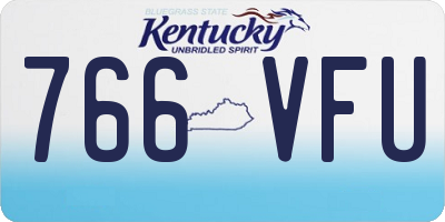 KY license plate 766VFU