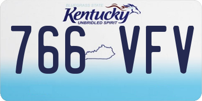 KY license plate 766VFV