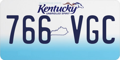 KY license plate 766VGC